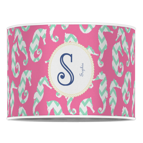 Sea Horses 16" Drum Lampshade - FRONT (Poly Film)
