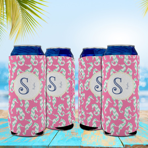 Sea Horses 16oz Can Sleeve - Set of 4 - LIFESTYLE