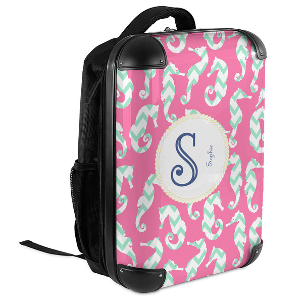 Sea Horses 18" Hard Shell Backpacks - ANGLED VIEW