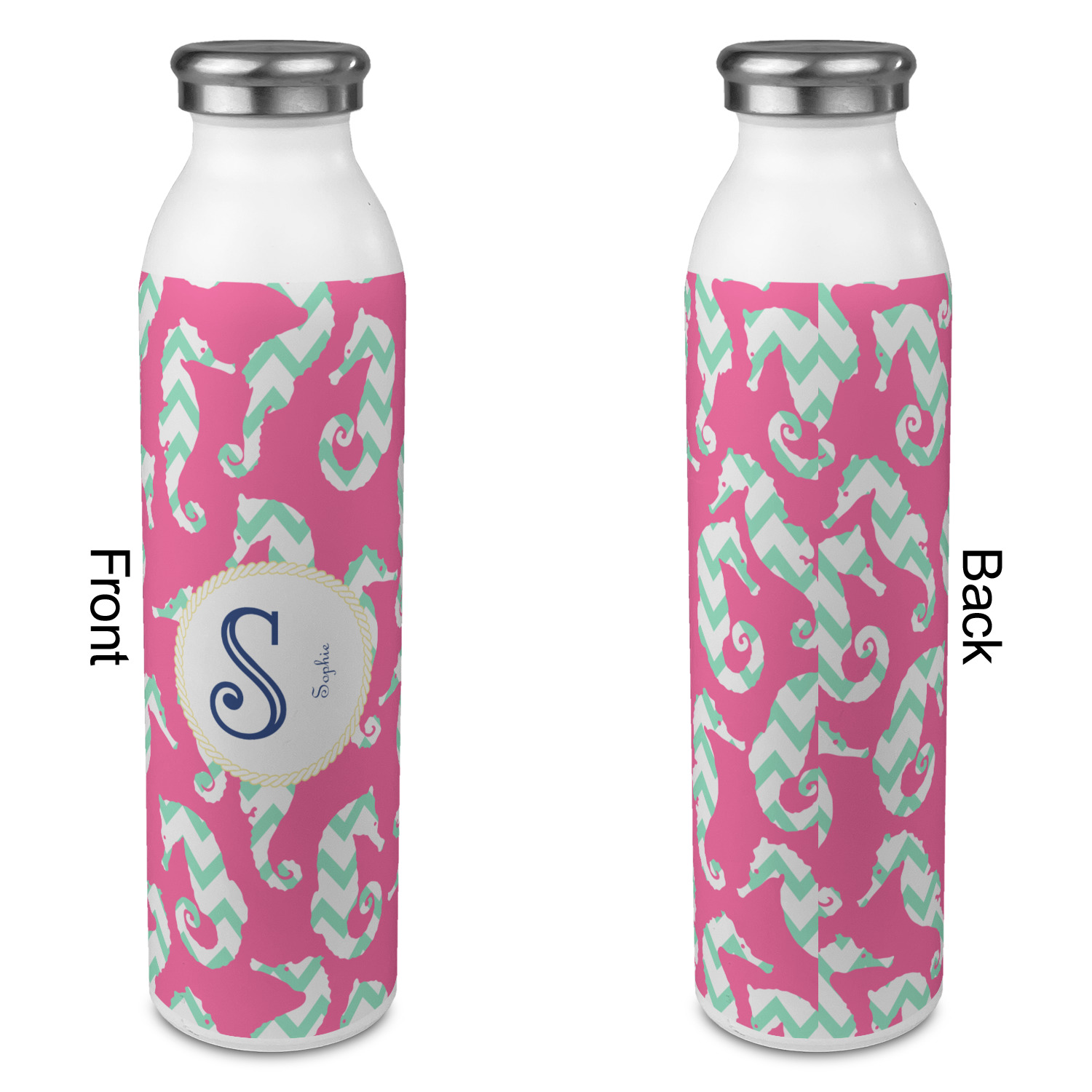  YouCustomizeIt Personalized Preppy Water Bottle
