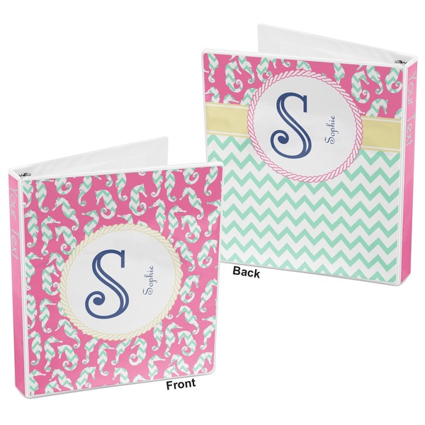 Sea Horses 3-Ring Binder Front and Back