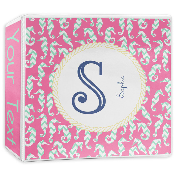 Custom Sea Horses 3-Ring Binder - 3 inch (Personalized)