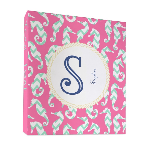 Custom Sea Horses 3 Ring Binder - Full Wrap - 1" (Personalized)