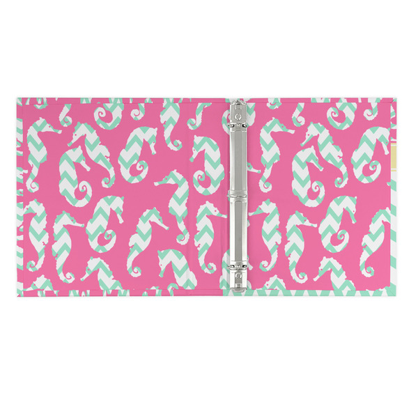 Sea Horses 3 Ring Binders - Full Wrap - 1" - OPEN INSIDE