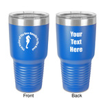 Sea Horses 30 oz Stainless Steel Tumbler - Royal Blue - Double-Sided (Personalized)
