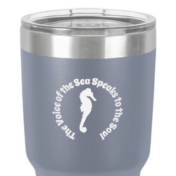 Sea Horses 30 oz Stainless Steel Tumbler - Grey - Single-Sided (Personalized)