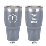Sea Horses 30 oz Stainless Steel Tumbler - Grey - Double-Sided (Personalized)