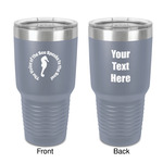 Sea Horses 30 oz Stainless Steel Tumbler - Grey - Double-Sided (Personalized)