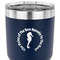 Sea Horses 30 oz Stainless Steel Ringneck Tumbler - Navy - CLOSE UP