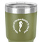 Sea Horses 30 oz Stainless Steel Ringneck Tumbler - Olive - Close Up