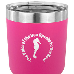 Sea Horses 30 oz Stainless Steel Tumbler - Pink - Single Sided (Personalized)