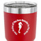 Sea Horses 30 oz Stainless Steel Ringneck Tumbler - Red - CLOSE UP