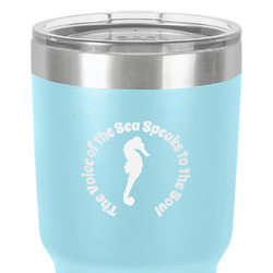 Sea Horses 30 oz Stainless Steel Tumbler - Teal - Single-Sided (Personalized)