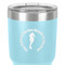 Sea Horses 30 oz Stainless Steel Ringneck Tumbler - Teal - Close Up