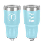 Sea Horses 30 oz Stainless Steel Tumbler - Teal - Double-Sided (Personalized)