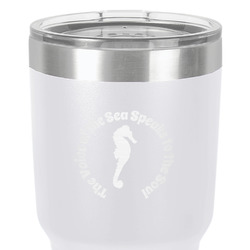 Sea Horses 30 oz Stainless Steel Tumbler - White - Double-Sided (Personalized)