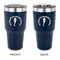 Sea Horses 30 oz Stainless Steel Ringneck Tumblers - Navy - Double Sided - APPROVAL