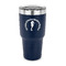 Sea Horses 30 oz Stainless Steel Ringneck Tumblers - Navy - FRONT