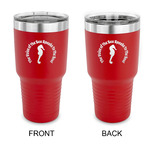 Sea Horses 30 oz Stainless Steel Tumbler - Red - Double Sided (Personalized)
