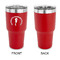Sea Horses 30 oz Stainless Steel Ringneck Tumblers - Red - Single Sided - APPROVAL