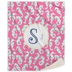Sea Horses Sherpa Throw Blanket (Personalized)