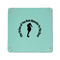 Sea Horses 6" x 6" Teal Leatherette Snap Up Tray - APPROVAL