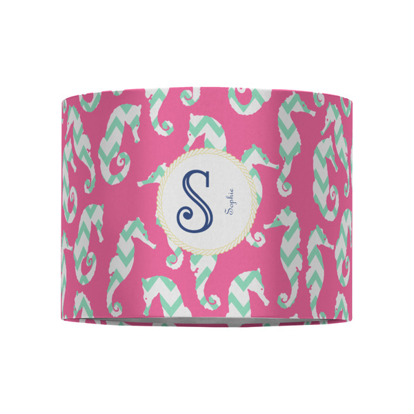 Sea Horses 8" Drum Lampshade - FRONT (Fabric)