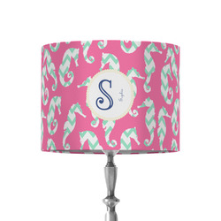 Sea Horses 8" Drum Lamp Shade - Fabric (Personalized)