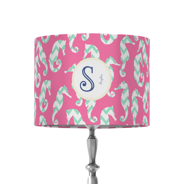 Custom Sea Horses 8" Drum Lamp Shade - Fabric (Personalized)