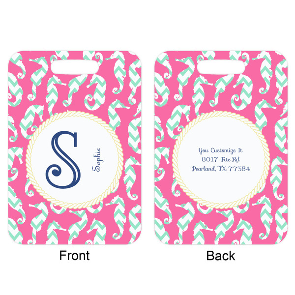 Sea Horses Aluminum Luggage Tag (Front + Back)