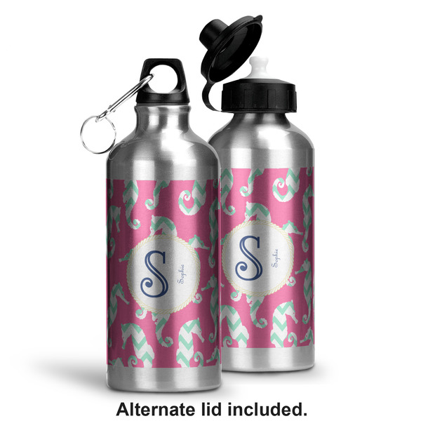 Sea Horses Aluminum Water Bottle - Alternate lid options