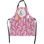 Sea Horses Apron With Pockets w/ Name and Initial