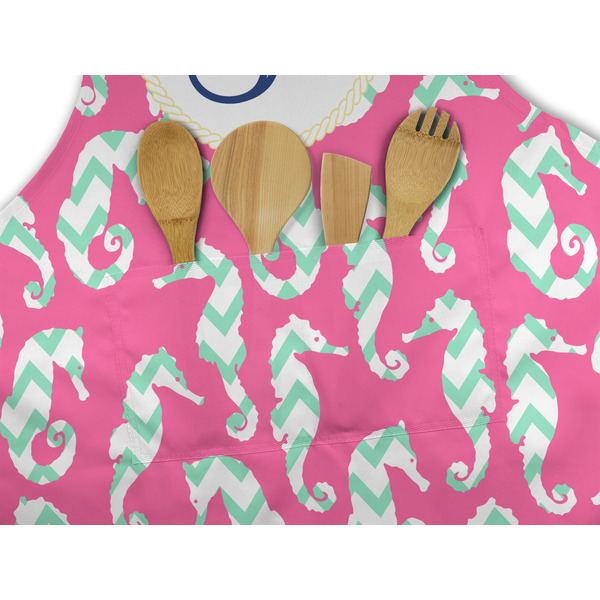 Sea Horses Apron - Pocket Detail with Props