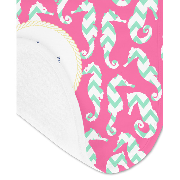 Sea Horses Baby Bib - AFT detail