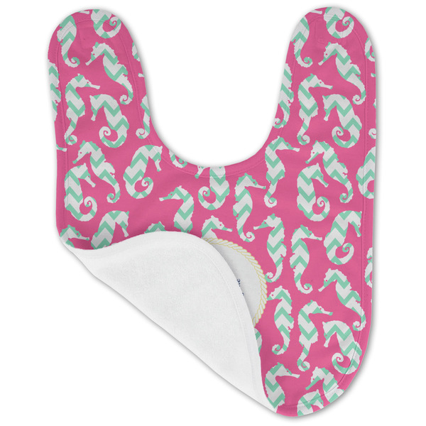 Sea Horses Baby Bib - AFT folded
