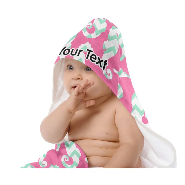 Sea Horses Baby Hooded Towel on Child