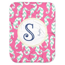 Sea Horses Baby Swaddling Blanket (Personalized)