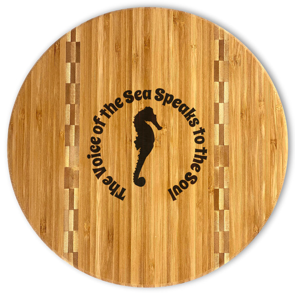 Custom Sea Horses Bamboo Cutting Board (Personalized)