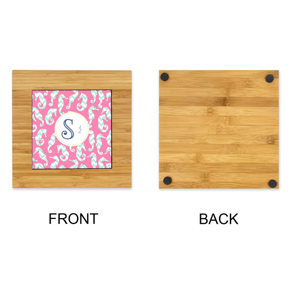Sea Horses Bamboo Trivet with 6" Tile - APPROVAL