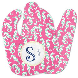 Sea Horses Baby Bib w/ Name and Initial