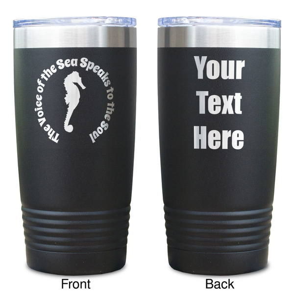 Sea Horses Black Polar Camel Tumbler - 20oz - Double Sided  - Approval