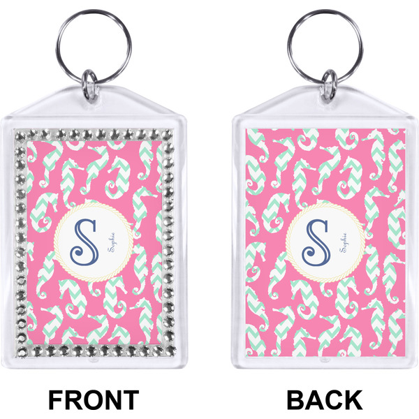 Sea Horses Bling Keychain (Front + Back)