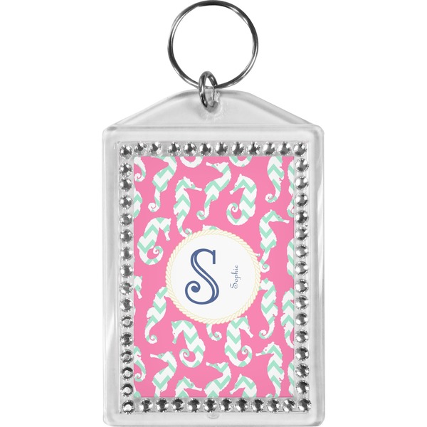 Custom Sea Horses Bling Keychain (Personalized)