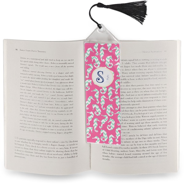 Sea Horses Bookmark with tassel - In book