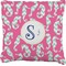Sea Horses Faux-Linen Throw Pillow 20" (Personalized)