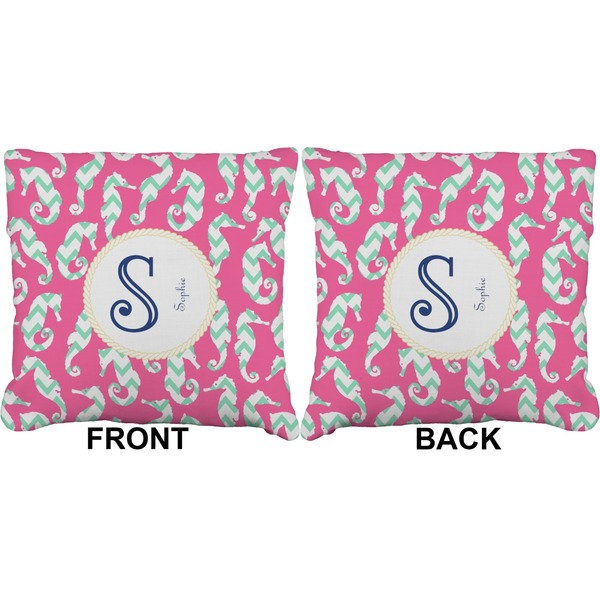 Sea Horses Burlap Pillow Approval