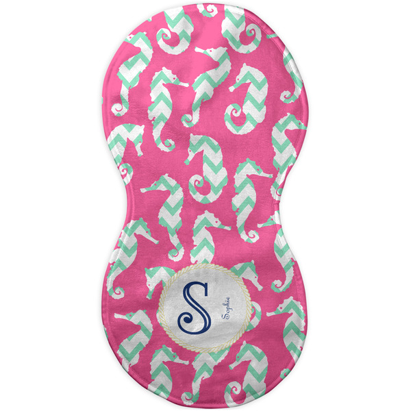 Sea Horses Burp Peanut Shaped Flat