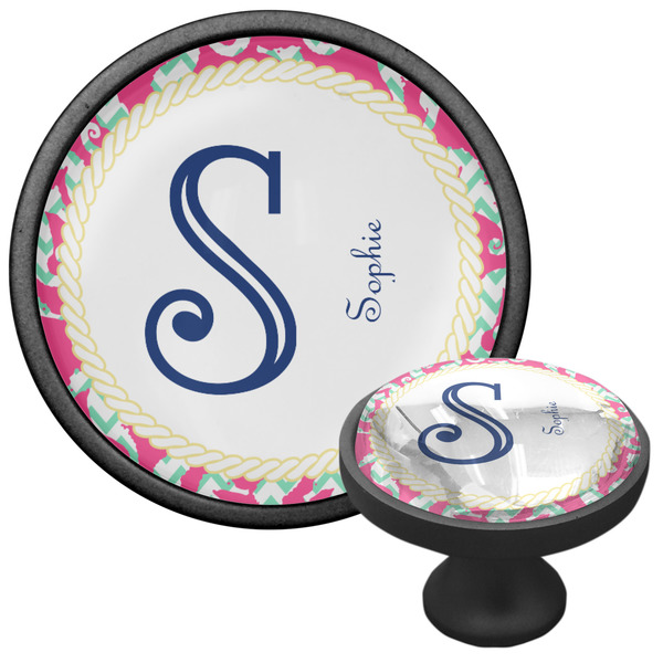 Sea Horses Cabinet Knob - Black - Multi Angle