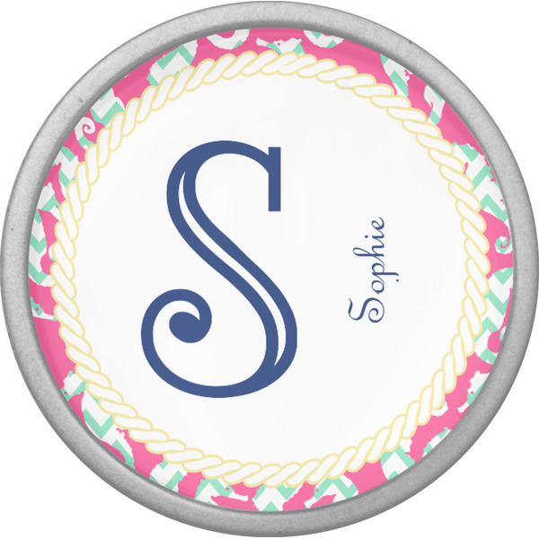 Sea Horses Cabinet Knob - Nickel - Front