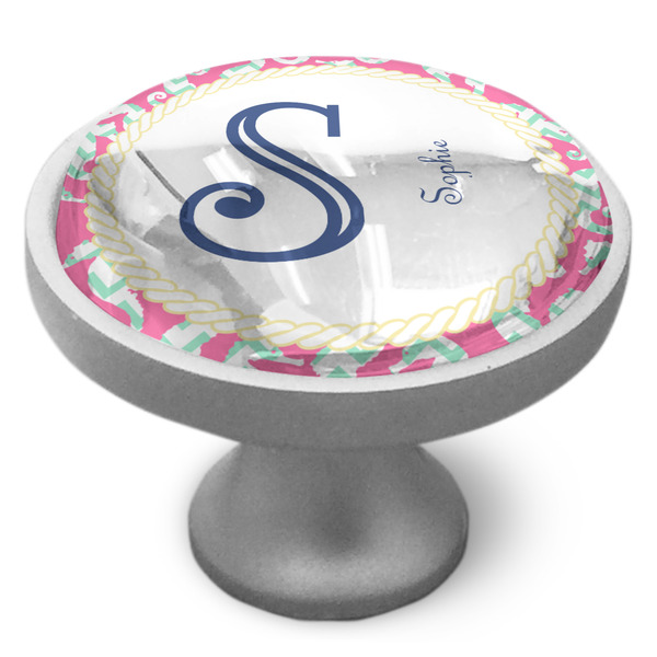 Sea Horses Cabinet Knob - Nickel - Side